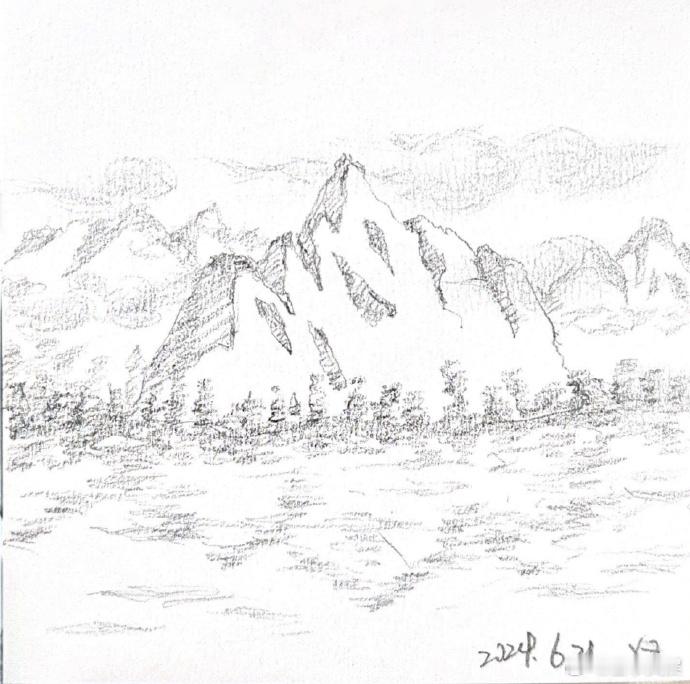 #肖战周三大放送##肖战手绘的山川湖海# 肖战工作室的周三福利太棒啦，他拍的肖战