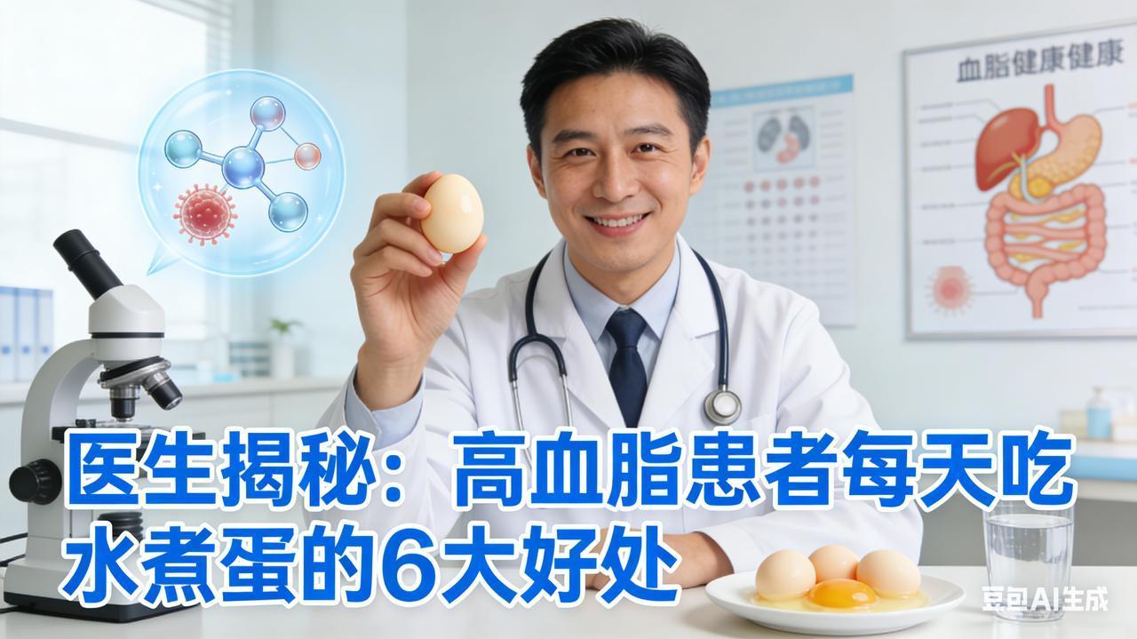 医生揭秘：高血脂患者每天吃水煮蛋的 6 大好处

标题：医生惊人发现：高血脂与鸡