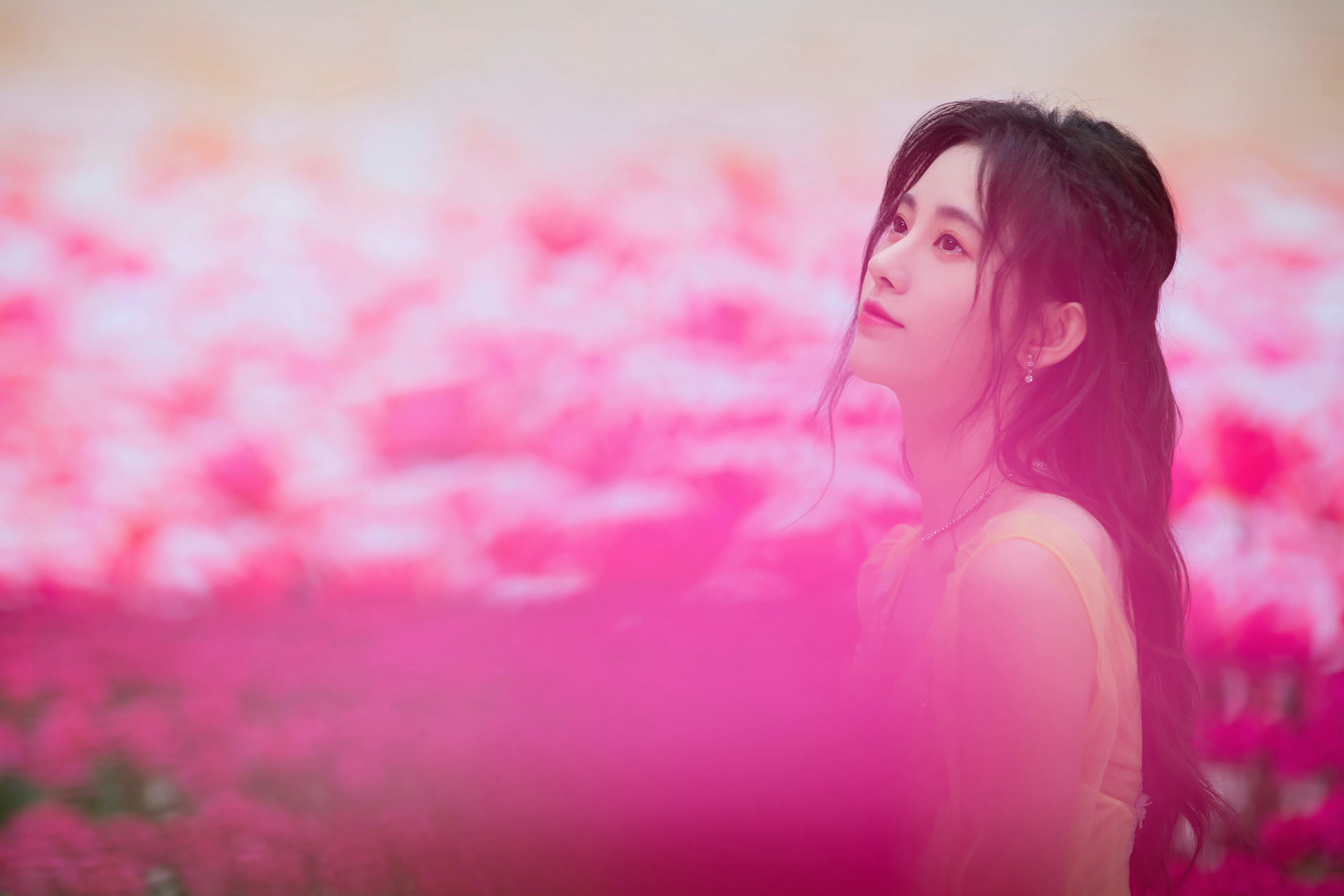 鞠婧祎，蛋黄少女裙 ​​​