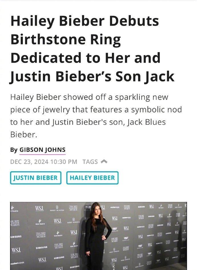 海莉晒诞生石戒指  Hailey Bieber近日晒出了新宝石戒指，这是她和比伯