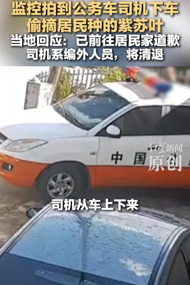 吵翻天！广东惠州，一位住户查看监控时，拍到一辆印有中国公路标识的公务车停在家门口