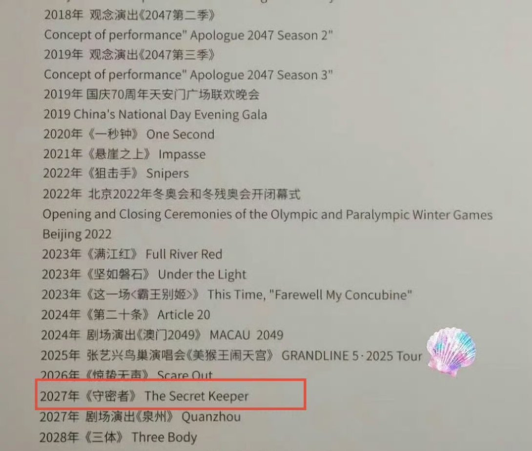 守密者网传阵容 张艺谋新片《守密者》网传阵容来了：段奕宏 于和伟 赵丽颖 王骁 