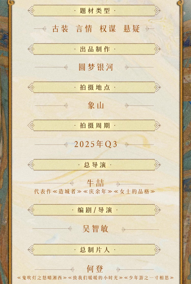 网剧《妖颜》开始筹备,Q3象山开机妖颜｜ 