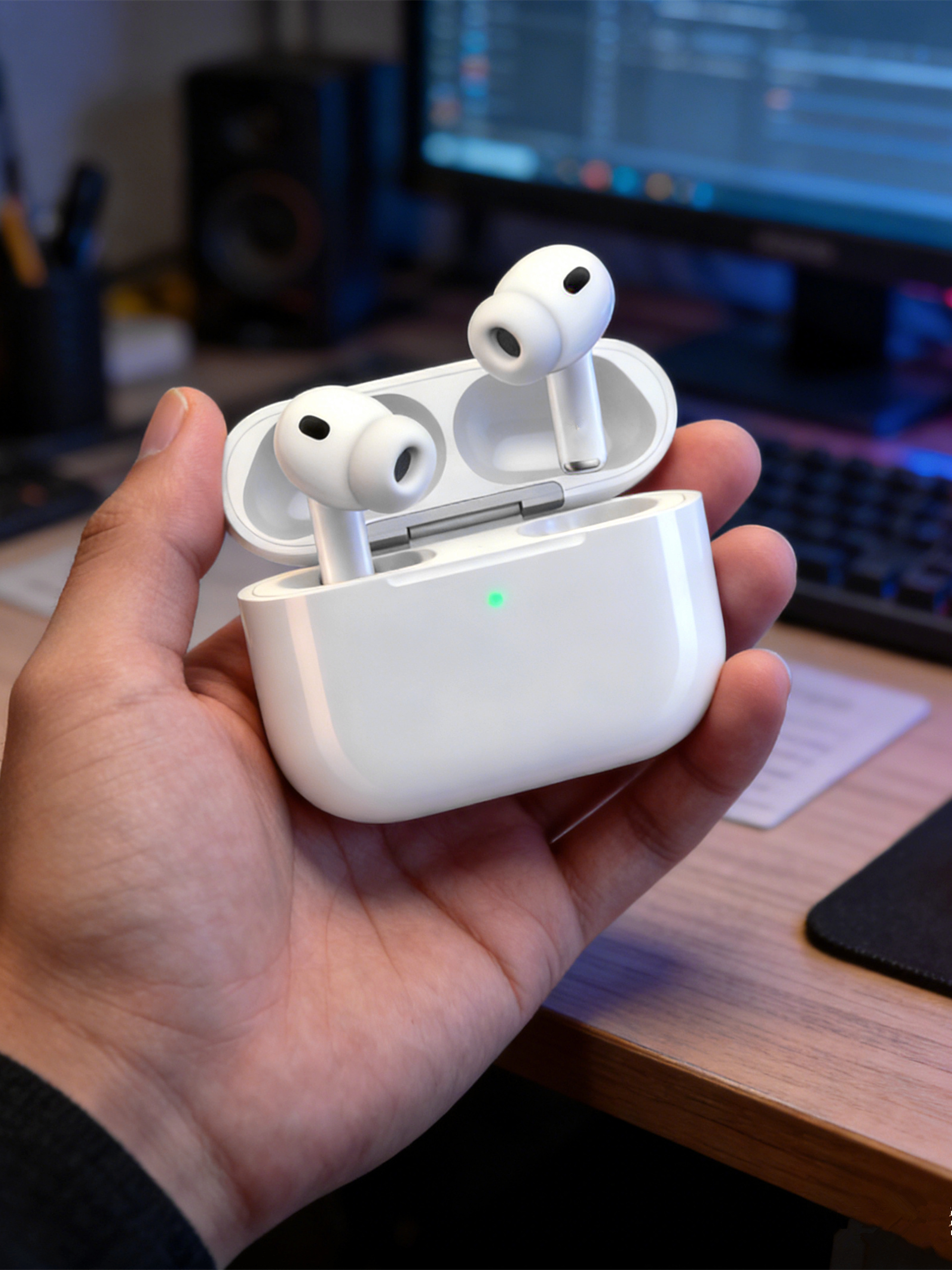 新款AirPodsPro曝光 近日有消息称，苹果很可能于今年推出AirPods 