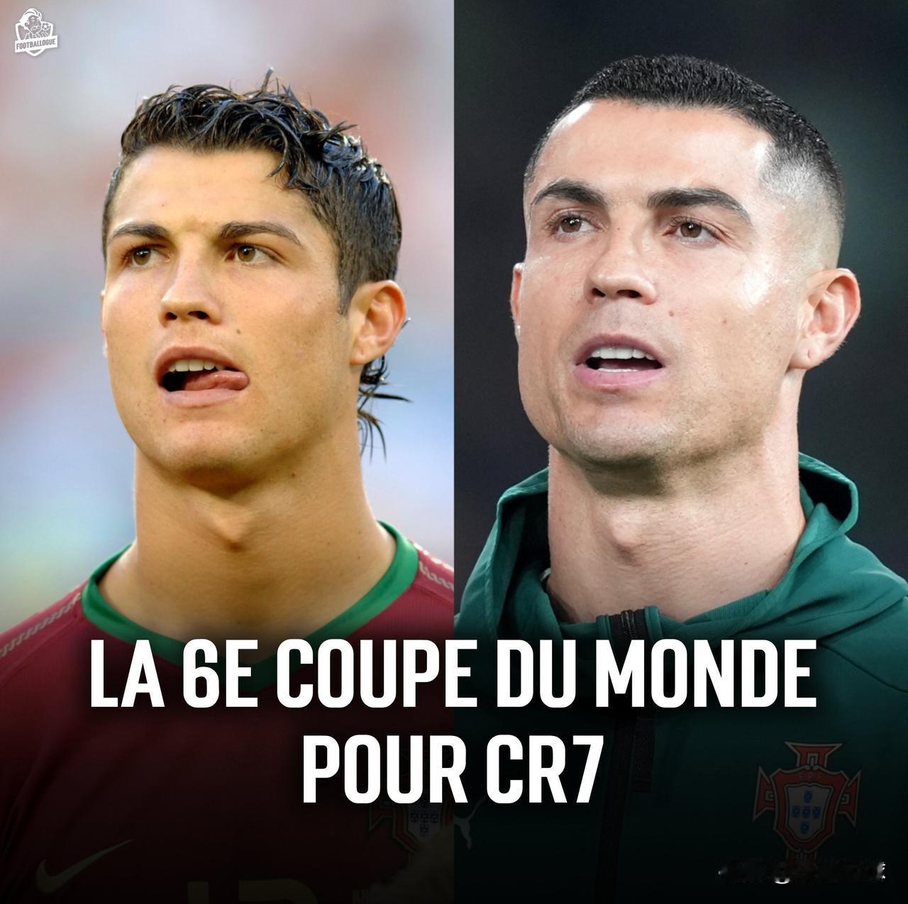 克里斯蒂亚诺·罗纳尔多确定将出战个人第6届世界杯，届时他将年满41岁！
👉 2