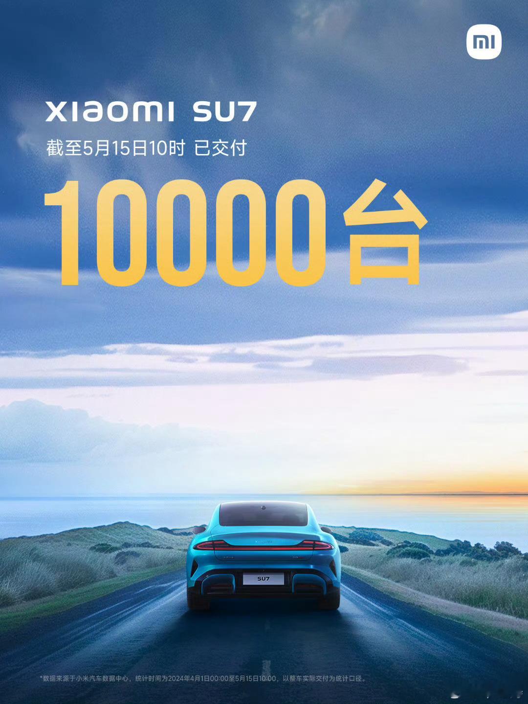 #小米SU7交付量破万创纪录#小米SU7交付了10000台车！太猛了！！雷总说已