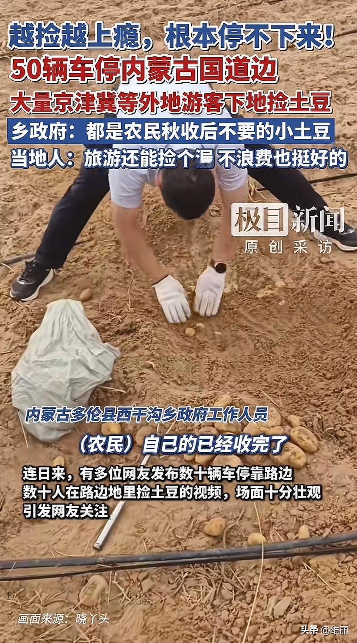 最近内蒙古国道边挺热闹，50来辆车停在304国道西干沟路段，不少京津冀牌照的车，