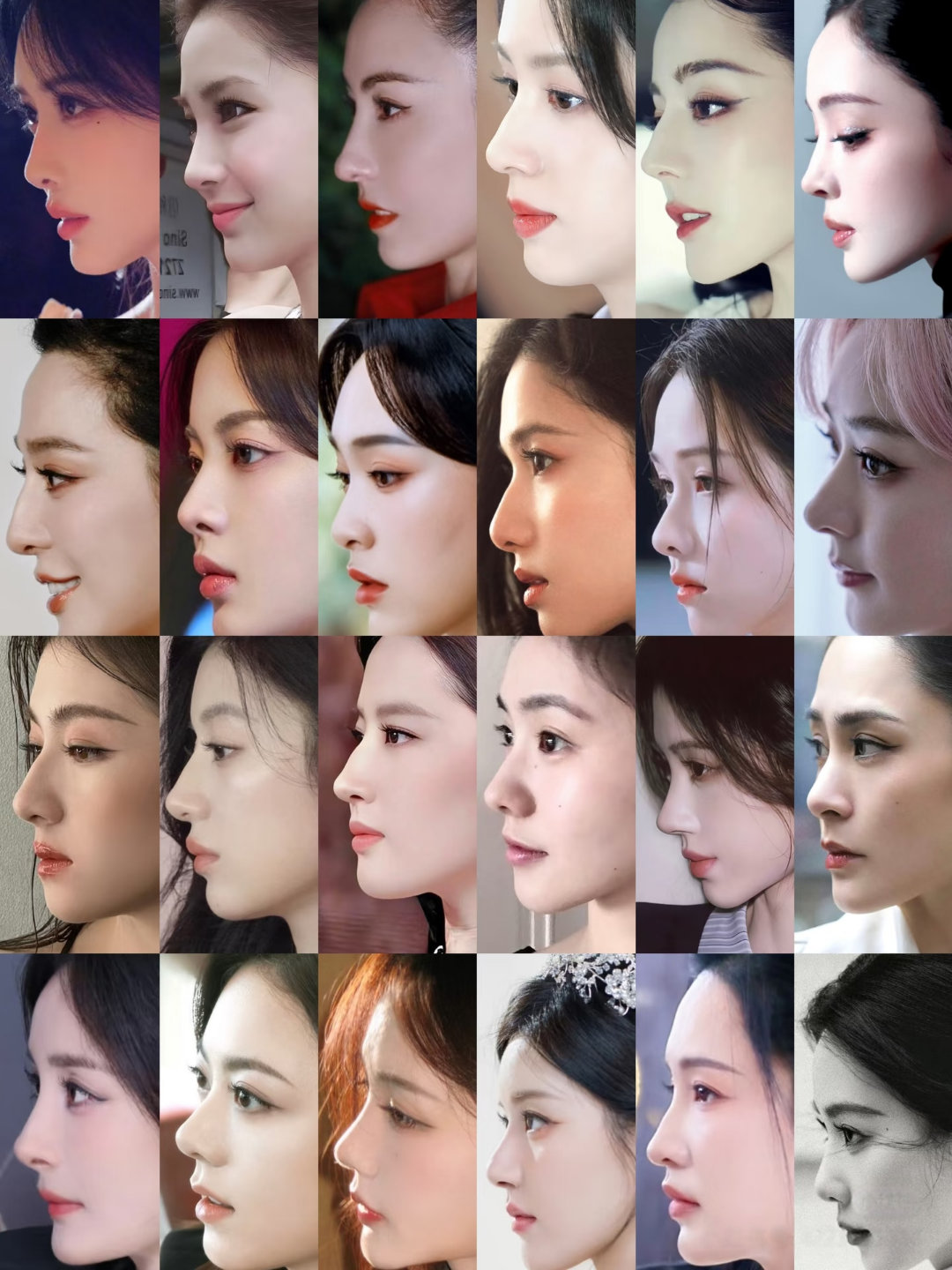 女明星侧脸大赏 