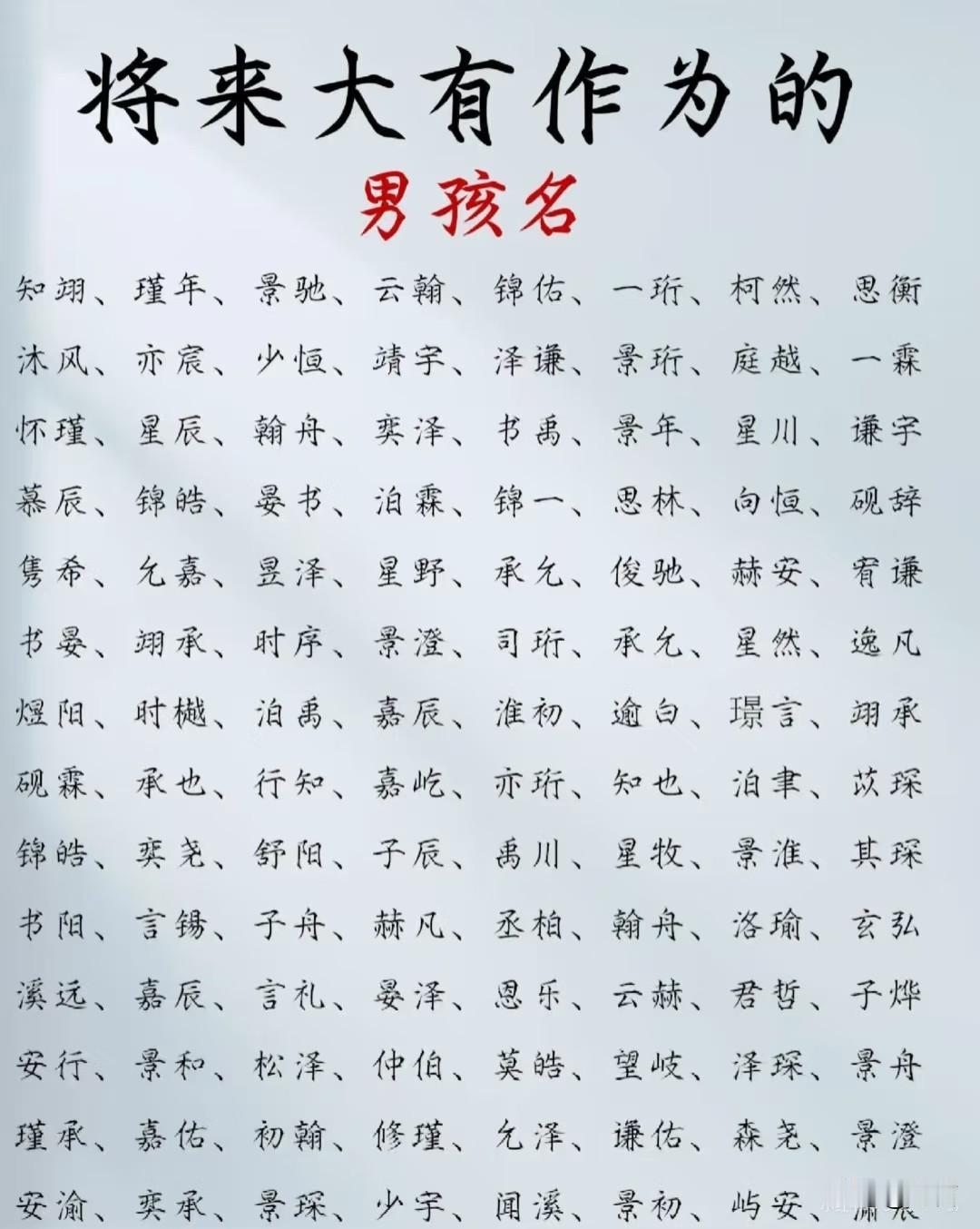 将来大有作为的男孩名

 一、经典出处·古韵新辉  
1. **云崧**（yún