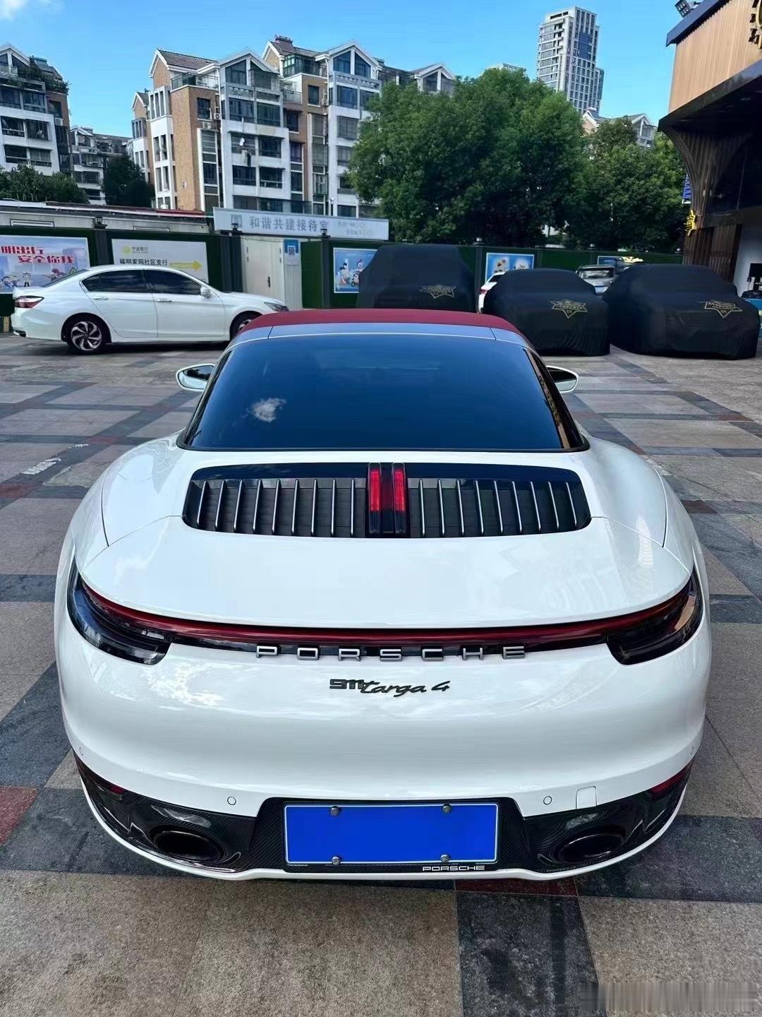 保时捷911 Targa 4，最美白红，带运排和全车车衣 ​​​