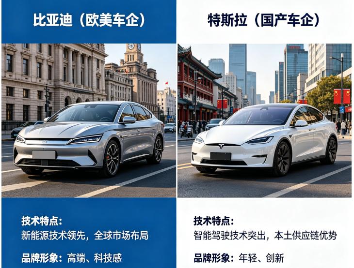 假如比亚迪是欧美车企，特斯拉是国产车企，那还会有人说电车只选特斯拉吗？

以下是