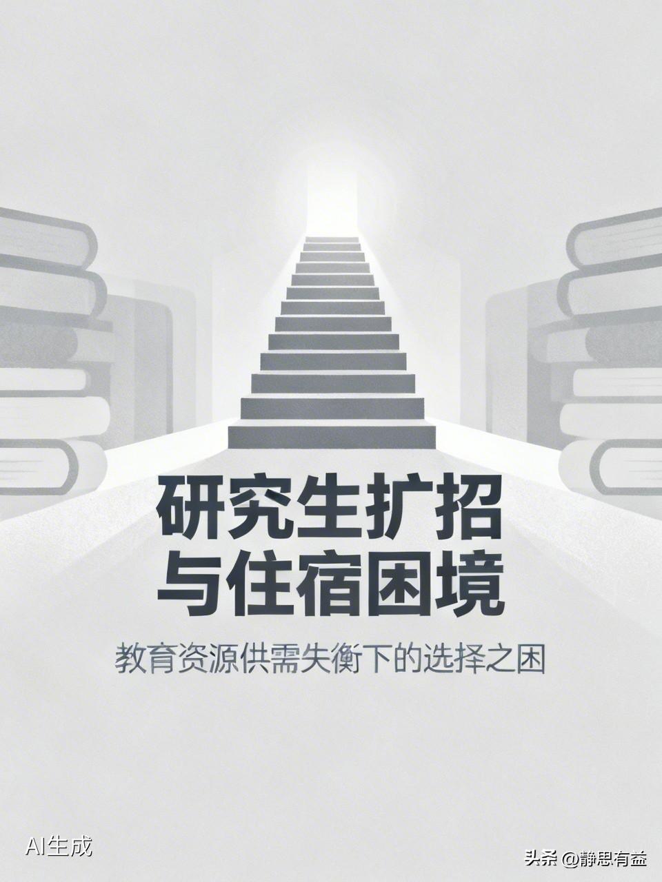 读研不提供住宿都是研究生扩招惹得麻烦。
研究生持续扩招，导致一些名校研究生招生数