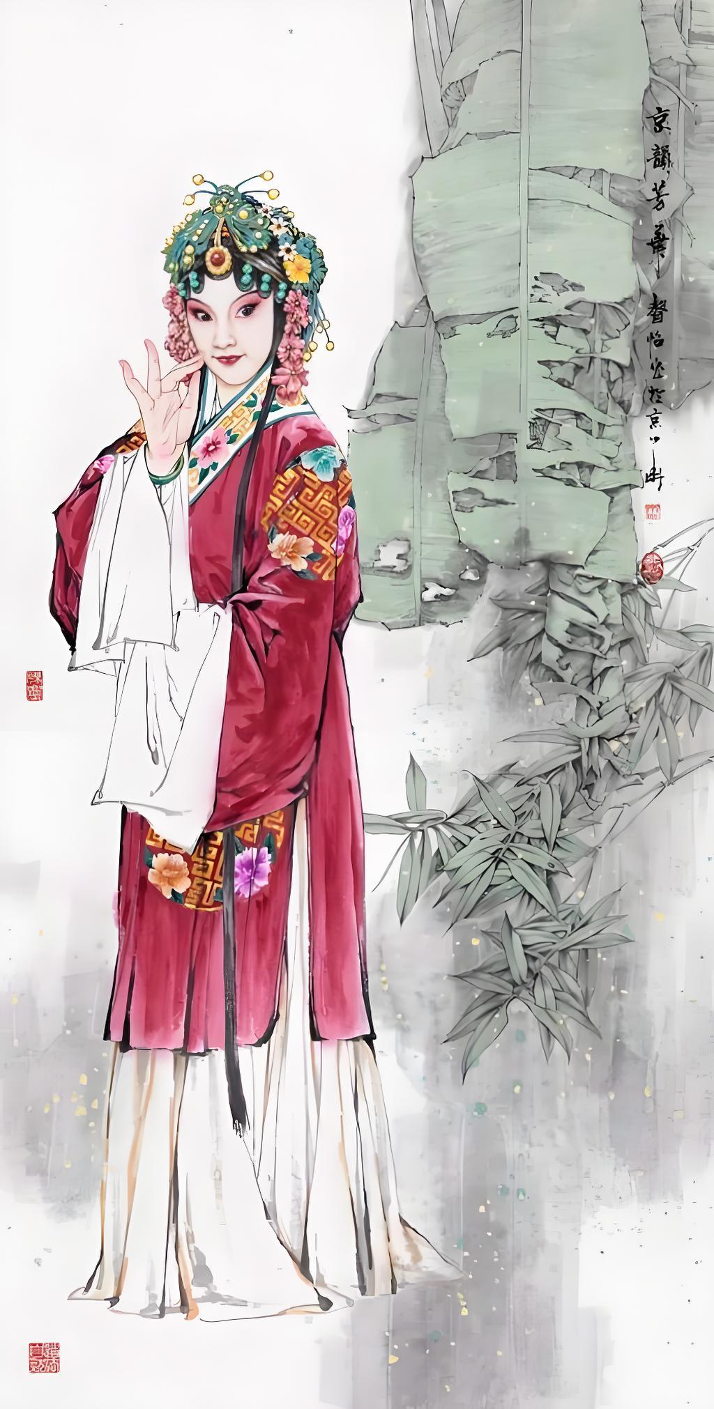 上联：兰花指捻羞花旦
下联：[玫瑰]

网络图片/诚谢侵删