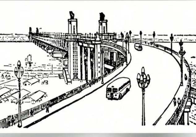 〔欣赏图片〕
图中画面真美丽；
它是著名啥大桥；
横跨长江的两岸；
你能看出啥大