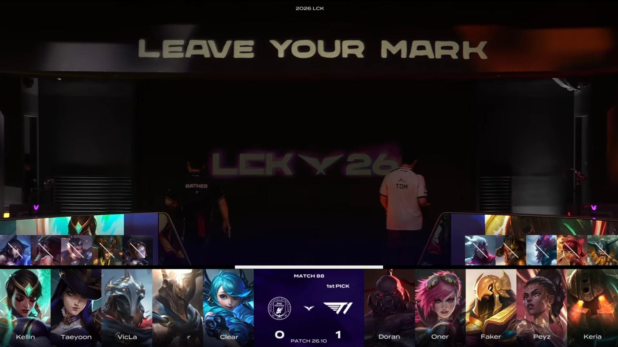 【2026 LCK Round 2】 GAME 02 vs BFX第二局BP如下