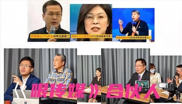郑丽文、张亚中、罗智强三人民调出炉。出乎意料的是，张亚中竟然排名第三，而郑丽文排