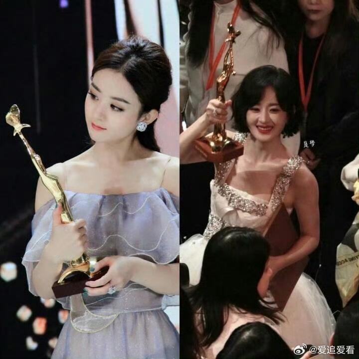 赵丽颖早就是金鹰奖大满贯了金鹰奖荣誉被赵丽颖尽数收入囊中，女神、视后、人气奖项一