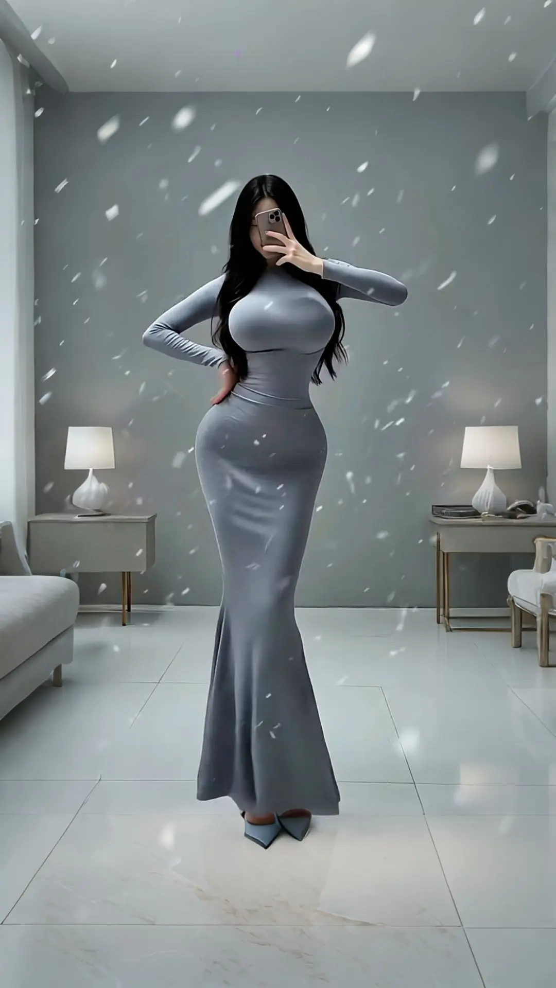 AI扩图 性感美女 性感曲线 大长腿美女 极品身材