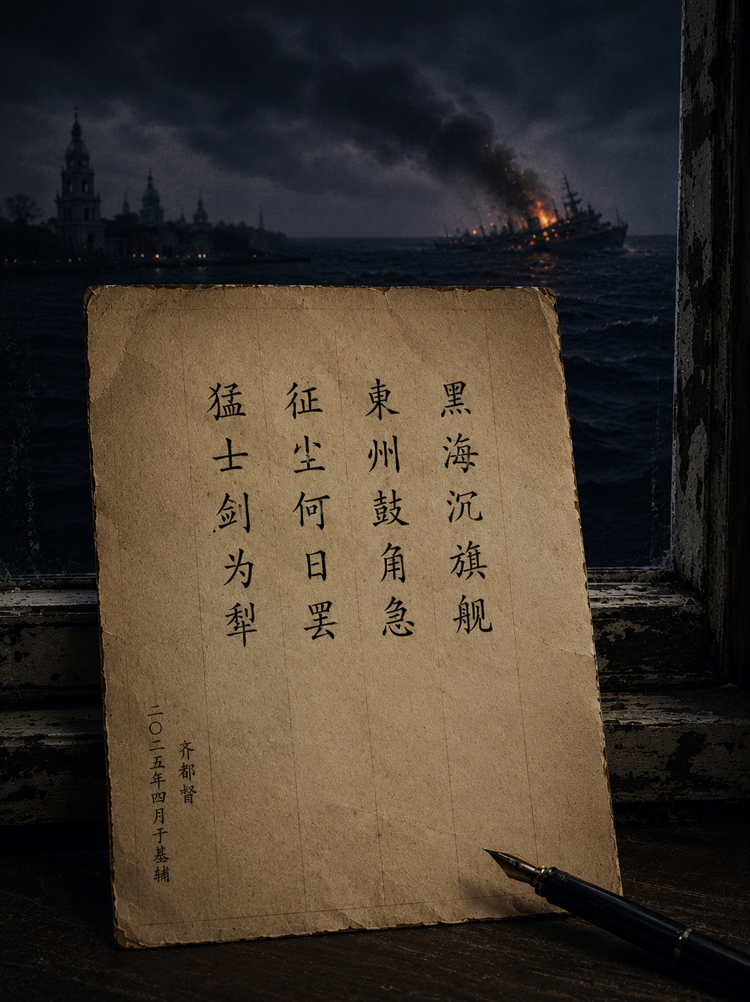 去年写的一首小诗，用GPT做图。 