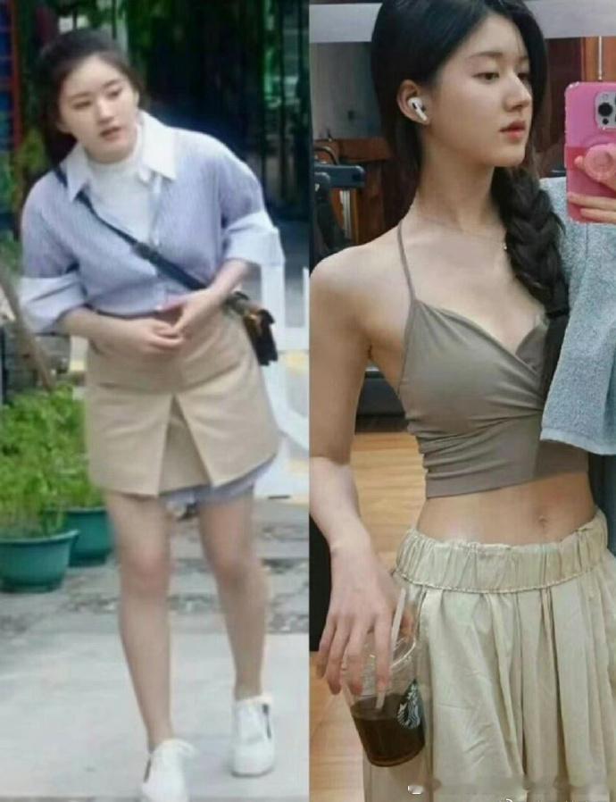 赵露思和虞书欣减肥后都挺美的，女明星都是怎么减肥的[允悲][允悲][允悲]不是单