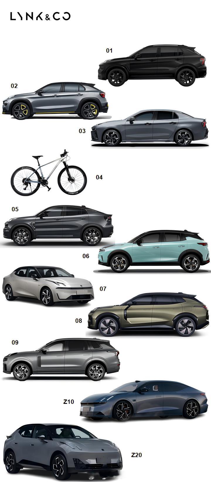 #最新领克家族系列车型# 最新领克家族系列车型，已经增加到两位数系列，大家买了哪