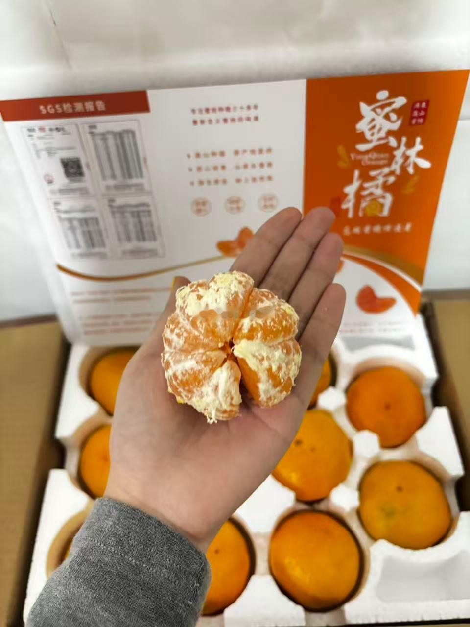 供应商又寄来一箱涌泉高山蜜橘。 这次大叔刚好在家,抢了个最大的，咬一口：“不甜！