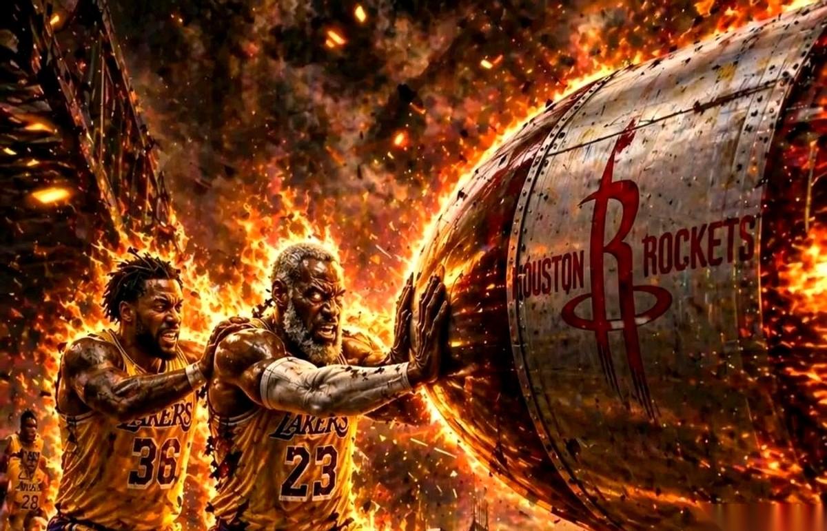 “湖人回洛杉矶，4-1，比赛结束。”
这话音还没落，另一头直接一句话怼回来：“火