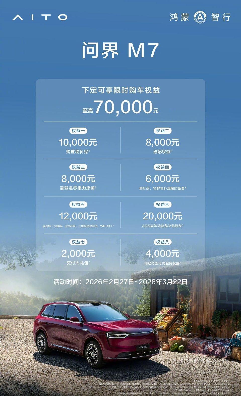问界M7，多出来多达7万元的各种权益！！ 等等党，又一次爽歪歪了！百家车坛