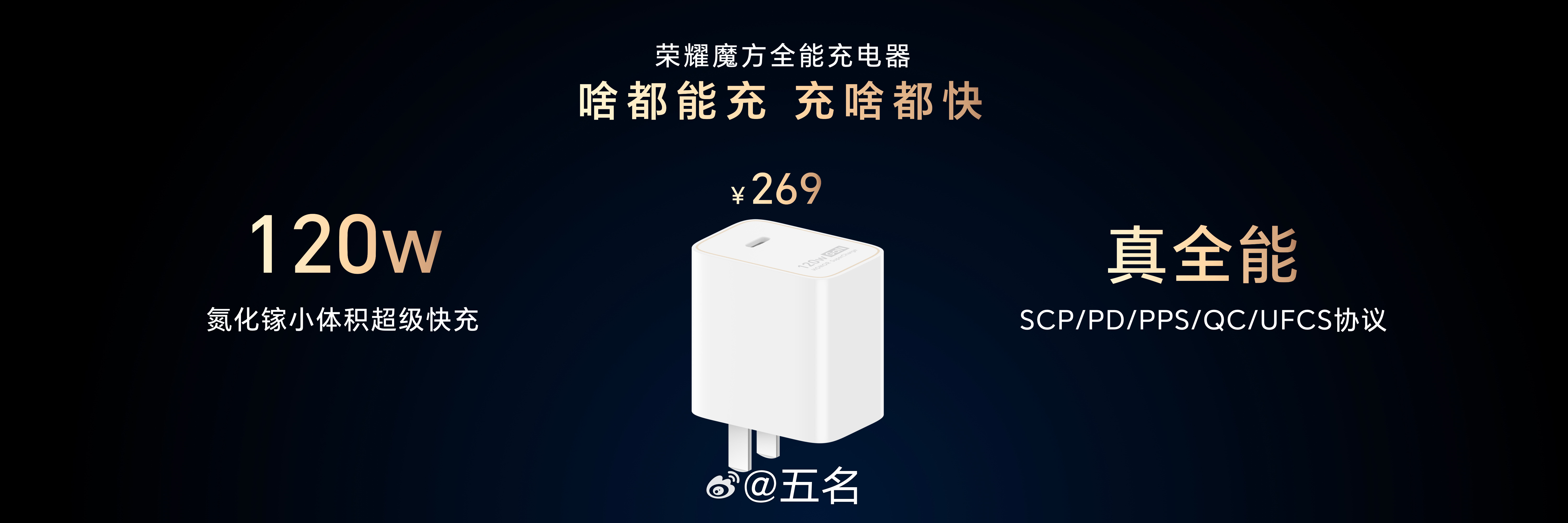 荣耀Magic V6全系标配新一代魔方充电头，在新一代GaN充电技术加持下，以同