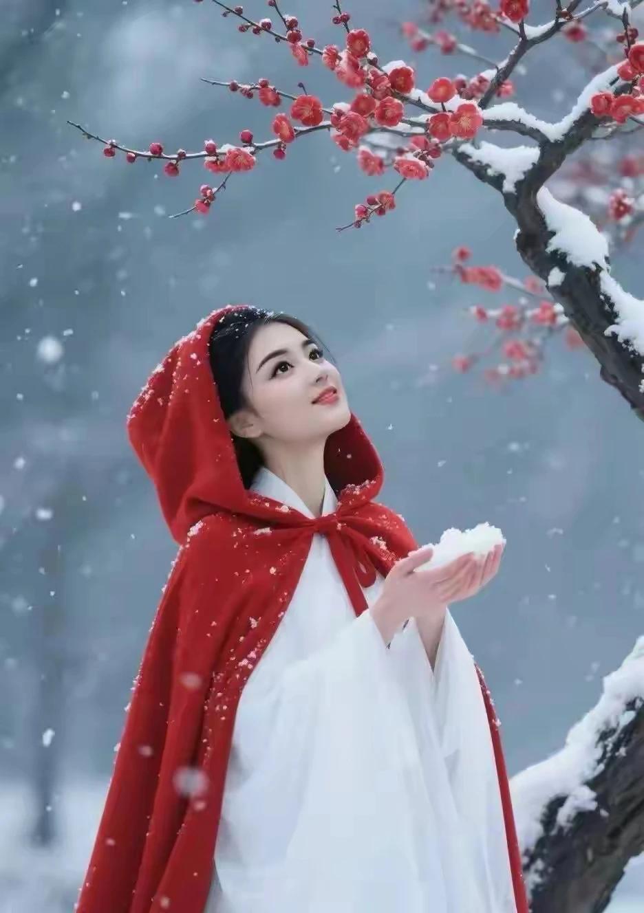 寒梅拥雪，蕾吐嫣红。
烘起泥炉，人生如梦。
慢煨岁月，把酒岁终。
又是春近，何太