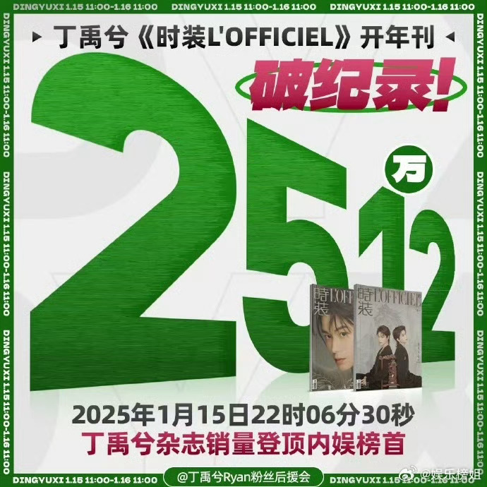 丁禹兮商业价值 丁禹兮杂志销量登顶内娱第一！丁禹兮的市场号召力和商业价值真的好牛