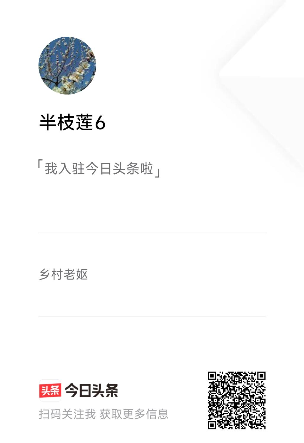 哈哈[大笑]怎么又多了个半枝莲6做我的粉丝？
细一看，这“半枝莲6”的“枝”与那