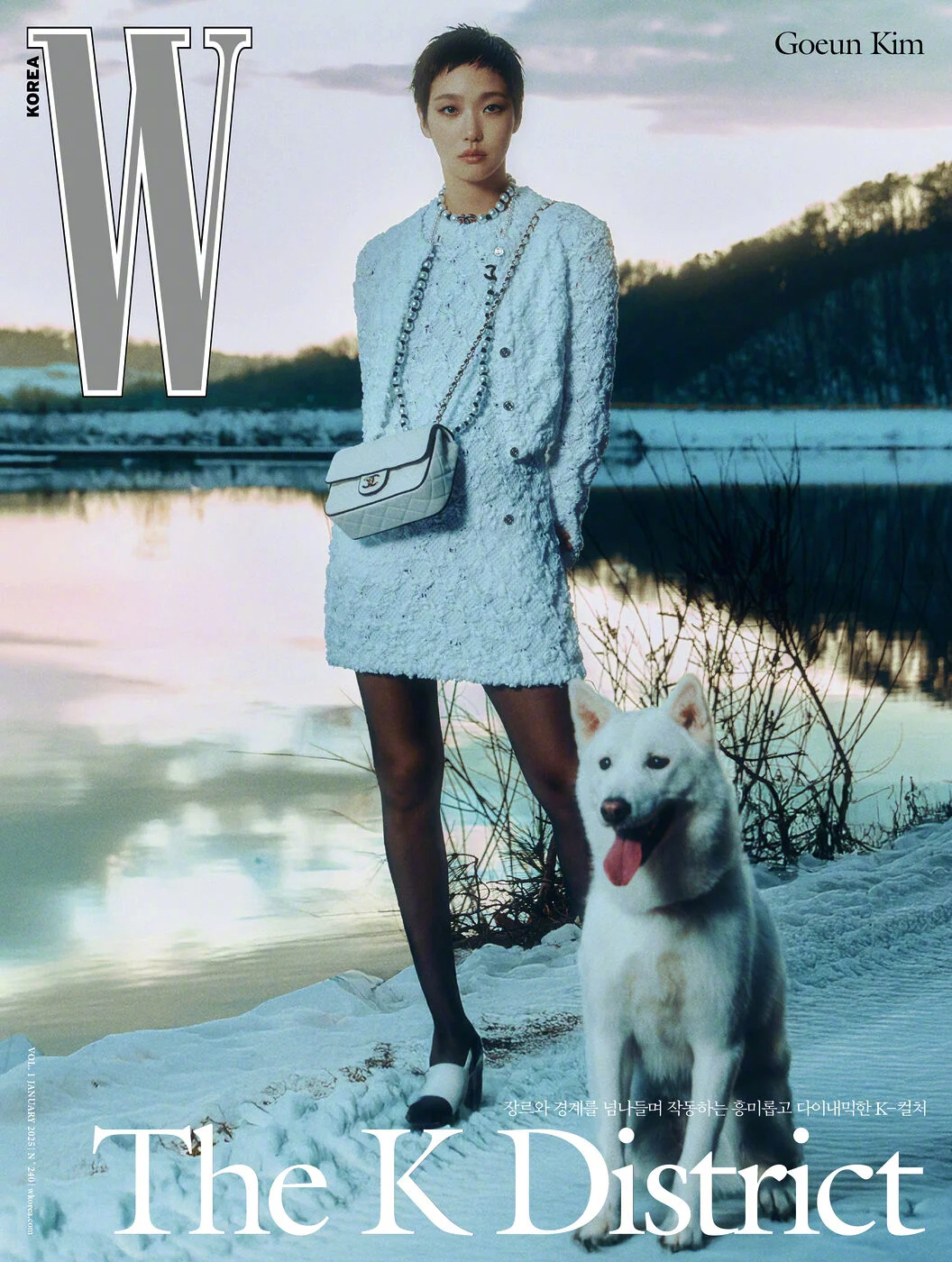 韩国女星 金高银   身穿CHANEL 登上W Korea 2025年一月刊封面