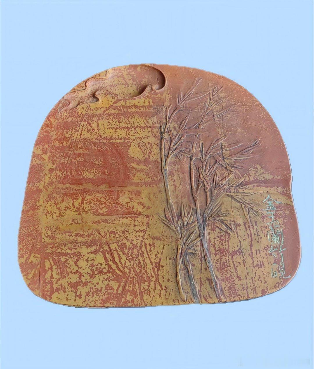 【精品展示】（二）砚台系列（5）：红丝砚❷～～青州云门作品②。与师友们分享，一手