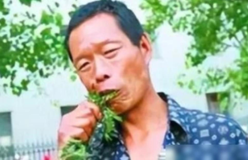 他34年吃了40吨草，闻到肉味就想吐，每天就靠吃草充饥，身体非常健康，后来去医院