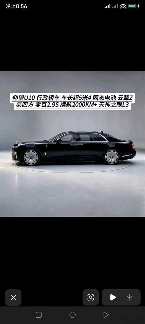 网友发的仰望行政轿车，外观味道是对了，再加点高定配置可以卖个180W左右，所以这
