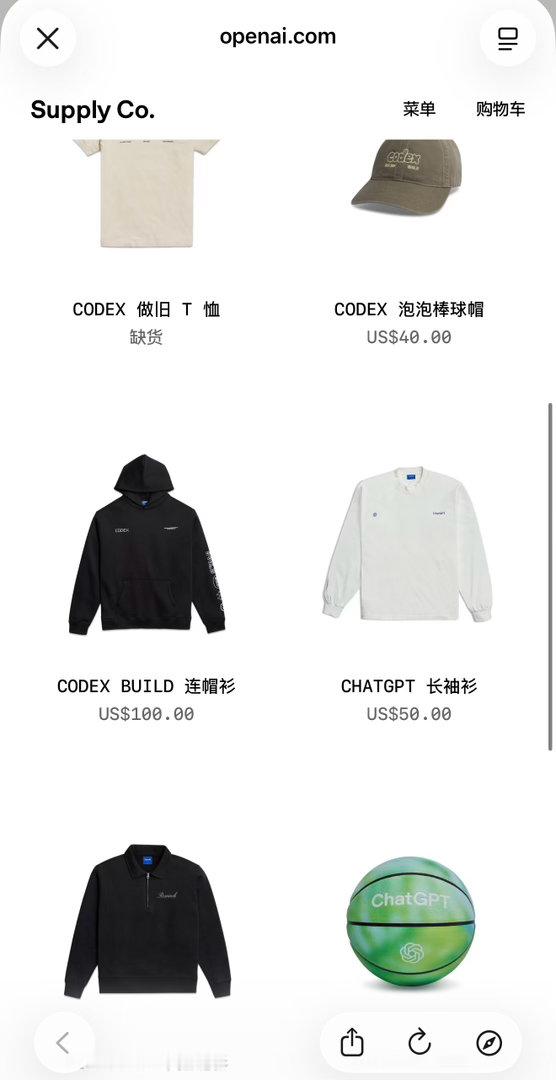 我还以为只是卖个 ChatGPT 篮球，结果去 OpenAI 官方商城看了一圈，