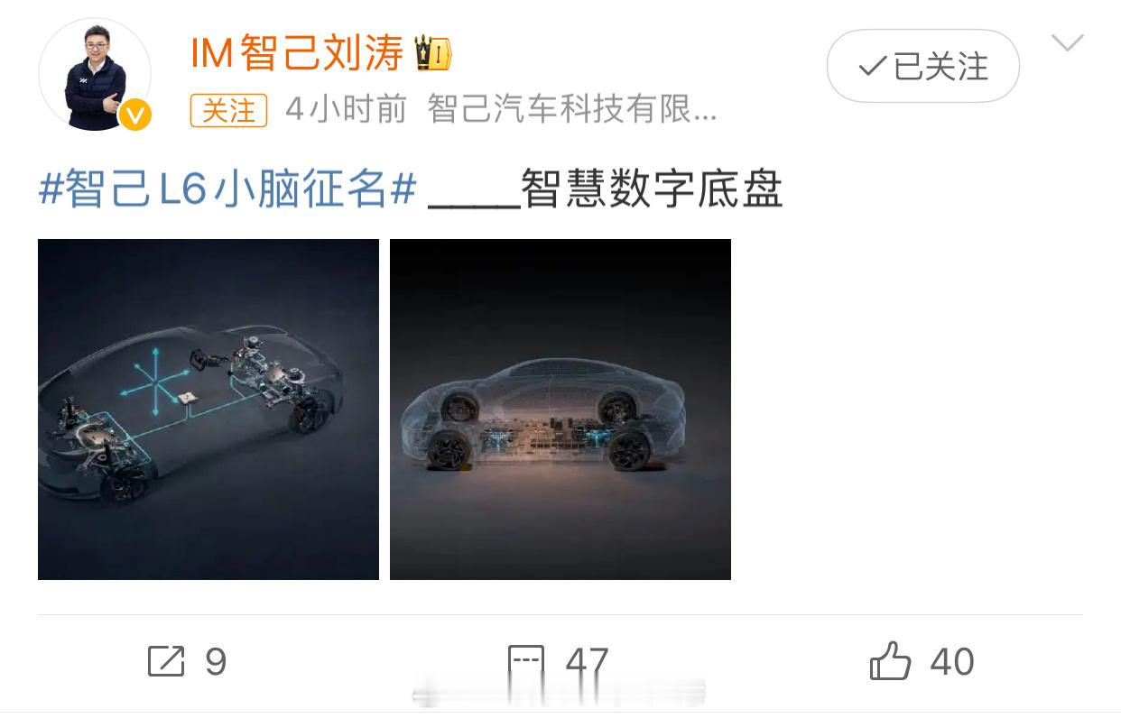 #智己L6小脑征名##汽场全开# 【智己L6底盘系统，应该叫什么名字更合适？】曾