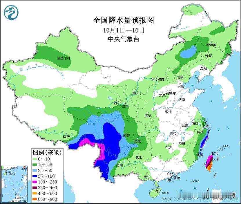 根据中央气象台预报，未来十天我国西南地区阴雨持续，台风山陀儿影响东南沿海，全国大