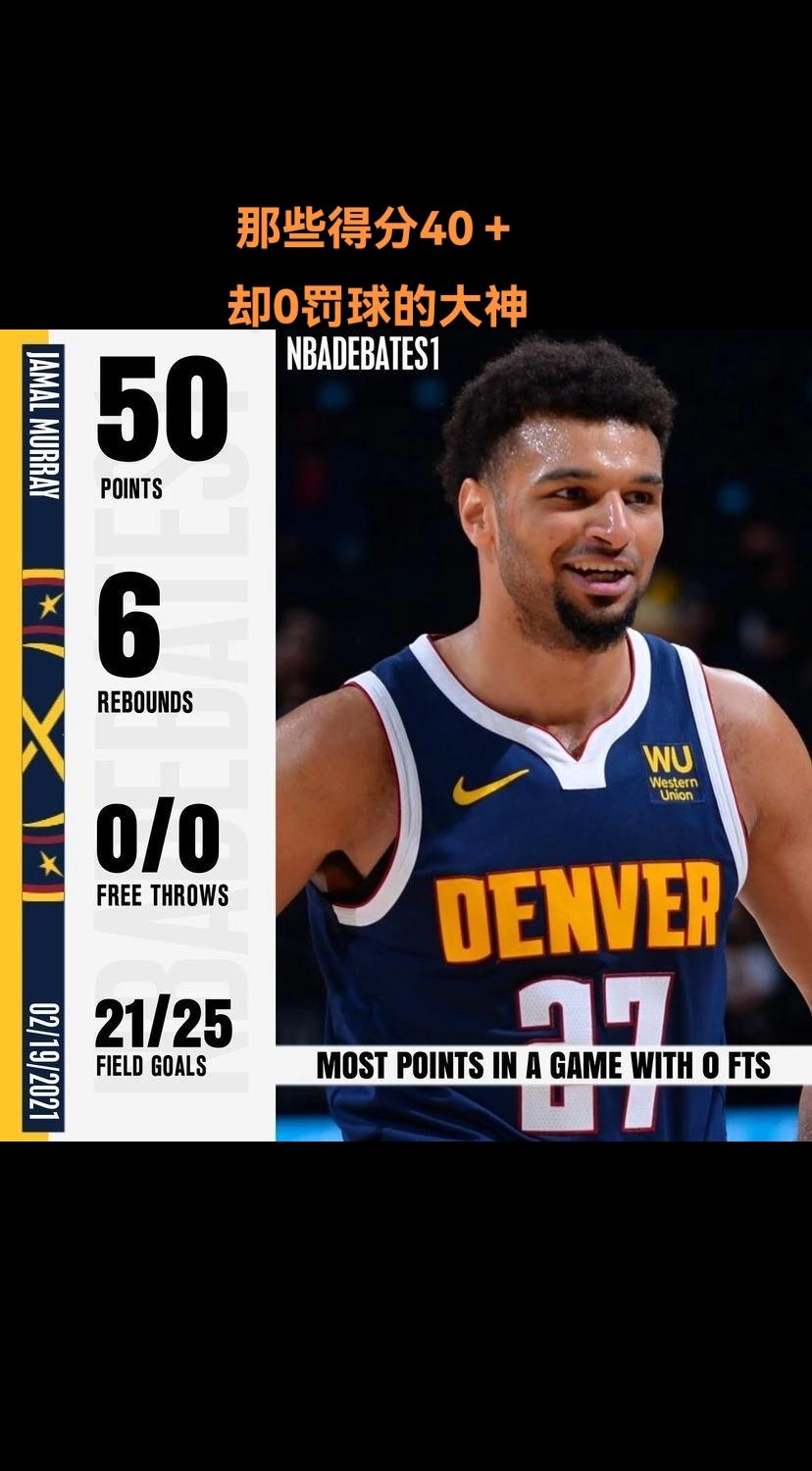 #篮球球星 #NBA吐槽大会  穆雷50分0罚球历史第一