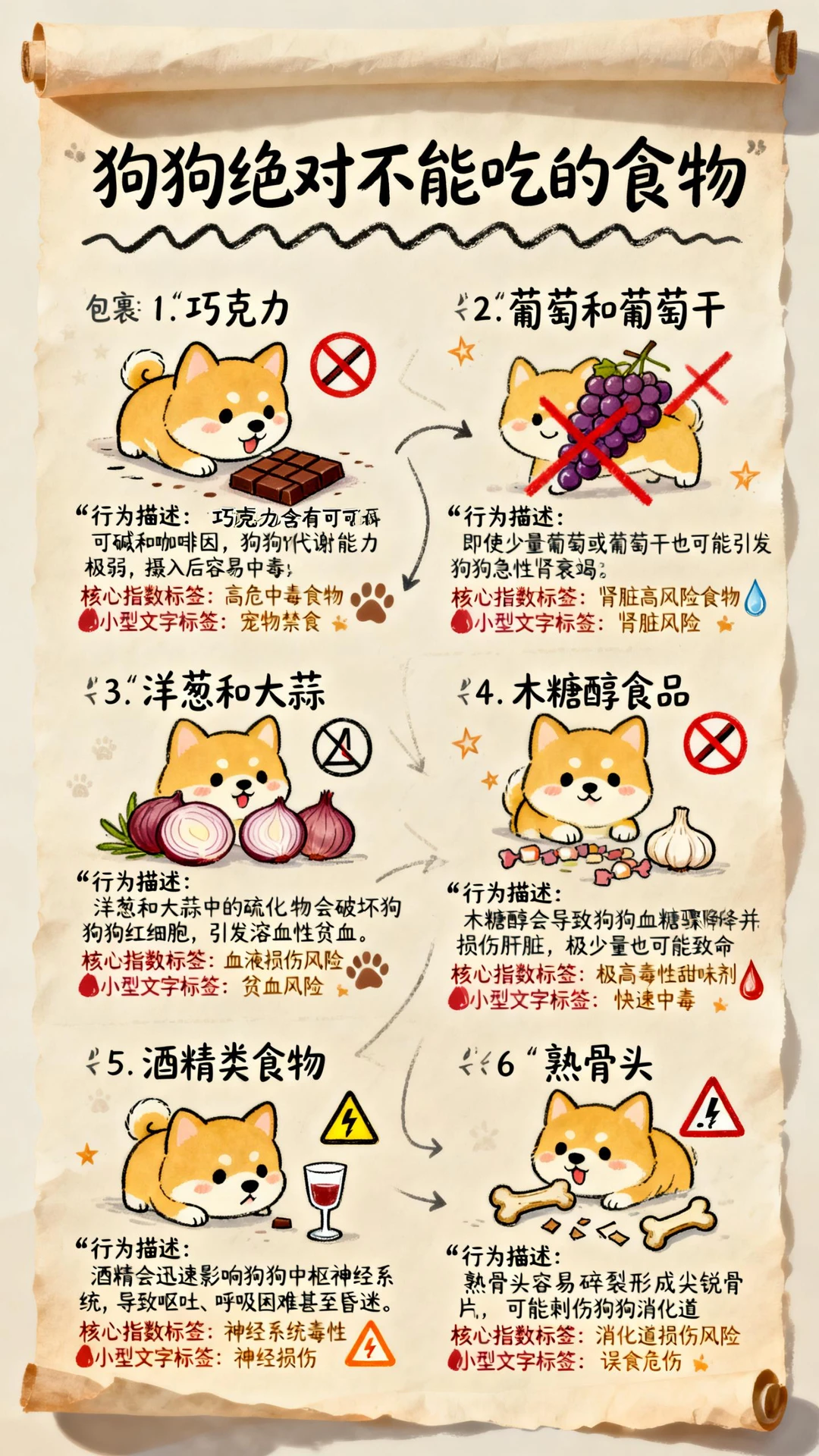 养狗一定要知道的6种禁食食物