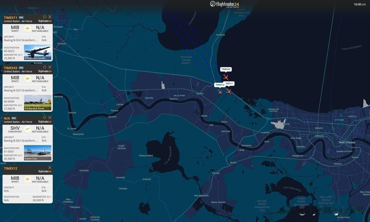 ❗️🇺🇸🇻🇪四架美国空军B-52轰炸机已从美洲大陆飞往委内瑞拉