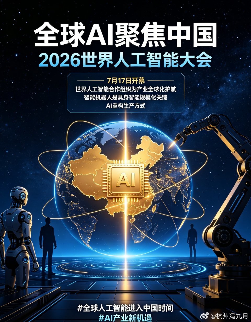 全球人工智能进入中国时间深度资讯整理：2026世界人工智能大会开幕，全球AI正式
