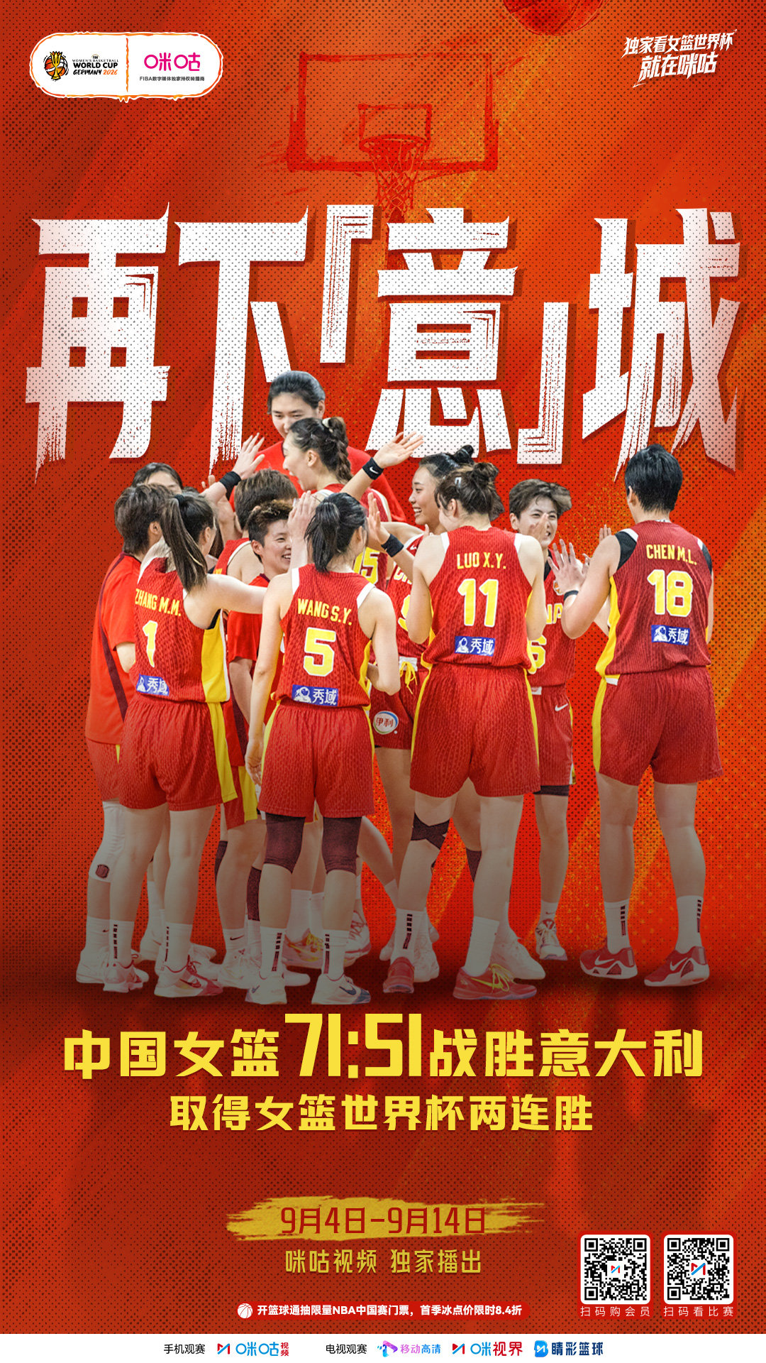 #中国女篮20分大胜意大利女篮#🏀女篮世界杯小组赛🔥中国女篮71:51意大利