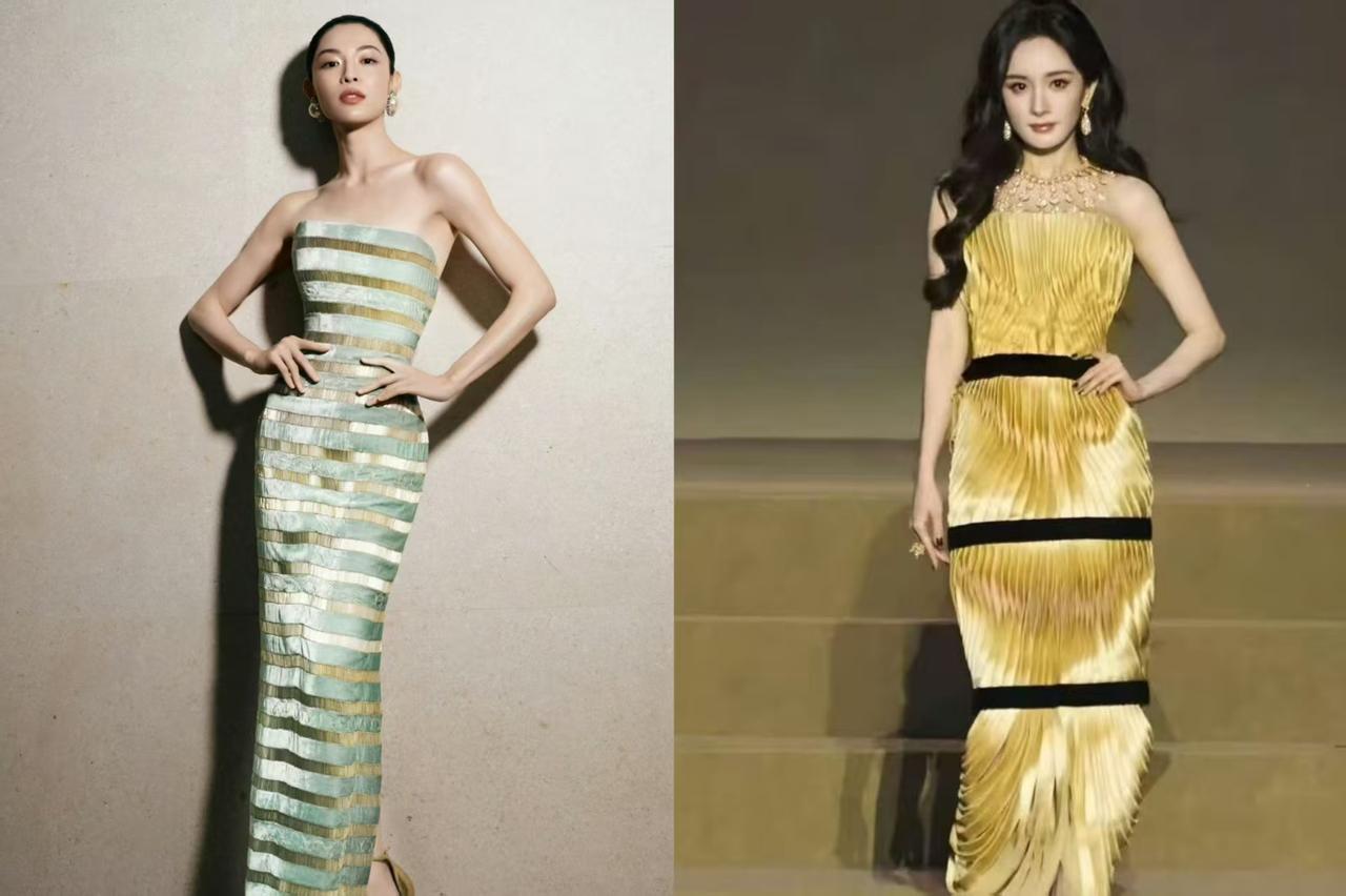 钟楚曦真的很过分，Vogue盛典上抢C位，差点把杨幂挤得没地方站。到了Elle盛