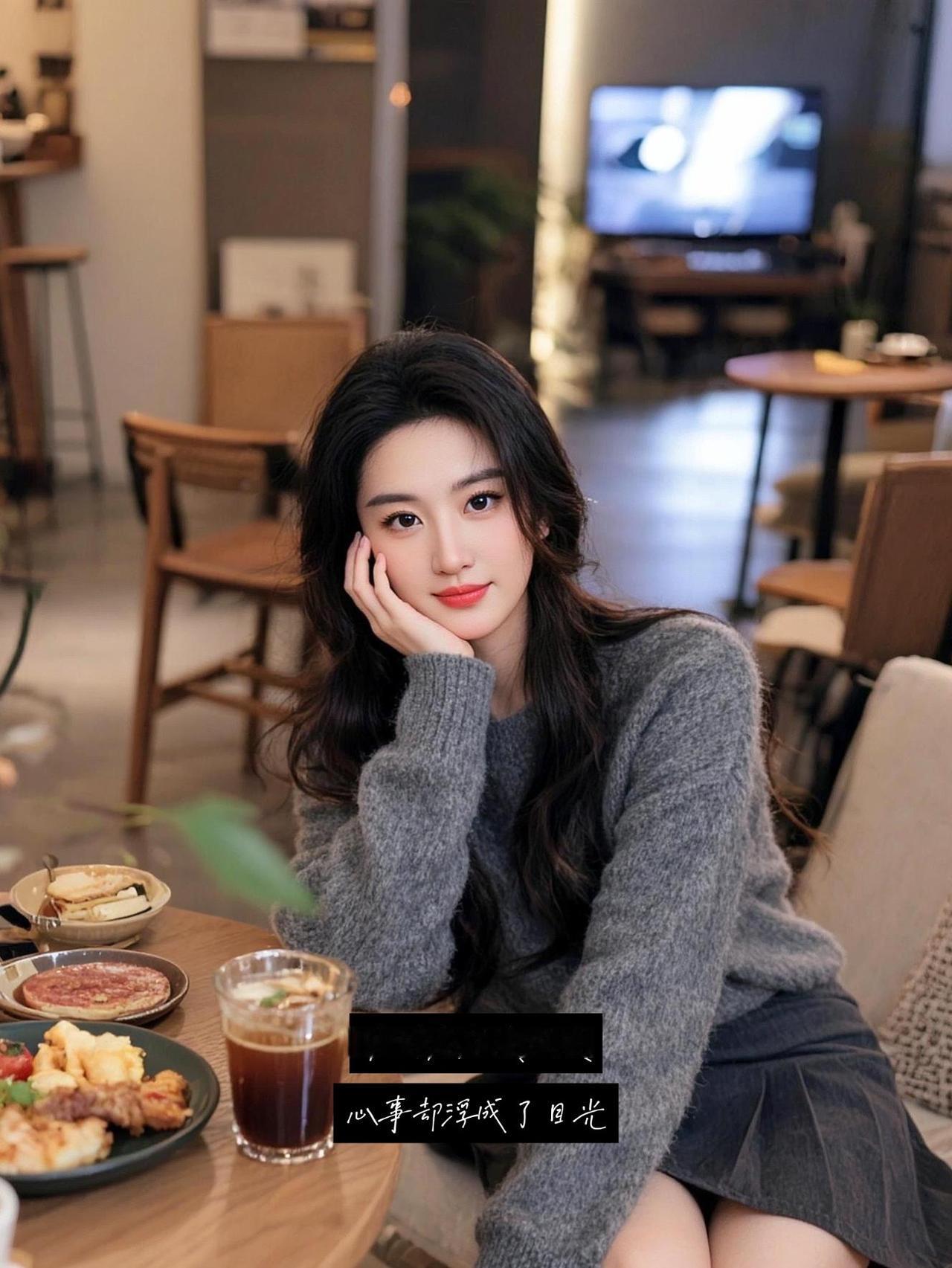 你多久没有悠闲的喝杯咖啡了微笑女孩 日常分享 美女 抖音ai创作