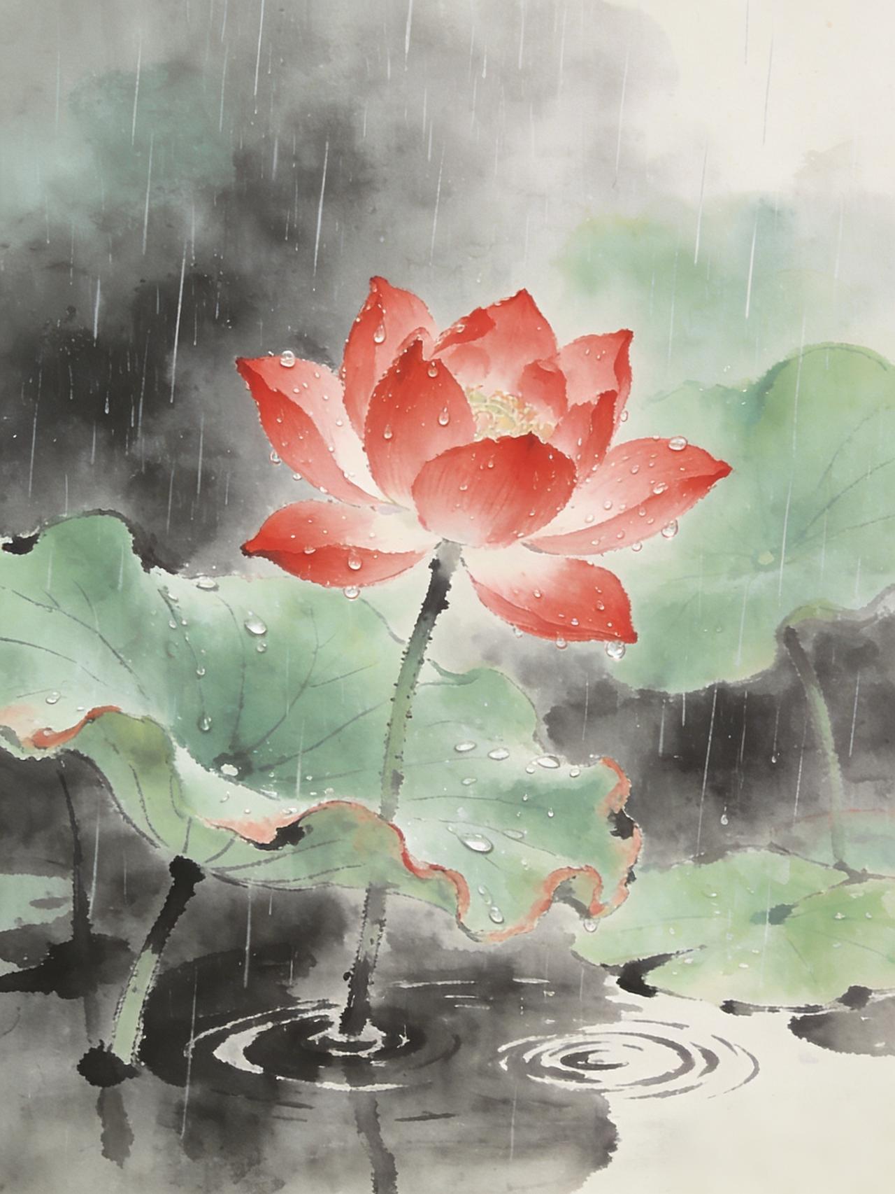 季节对应：“夏雨”对“秋风”，一个夏季，一个秋季，时间上承接自然，构成了完整的四