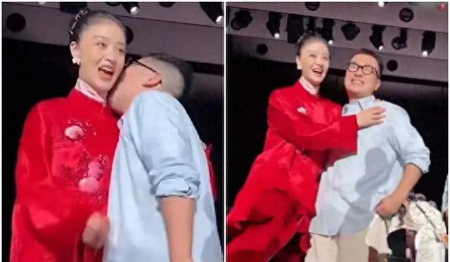 蒋欣公开活动突遭男子强亲脖子，吓得倒退急推开，视频曝光引争议