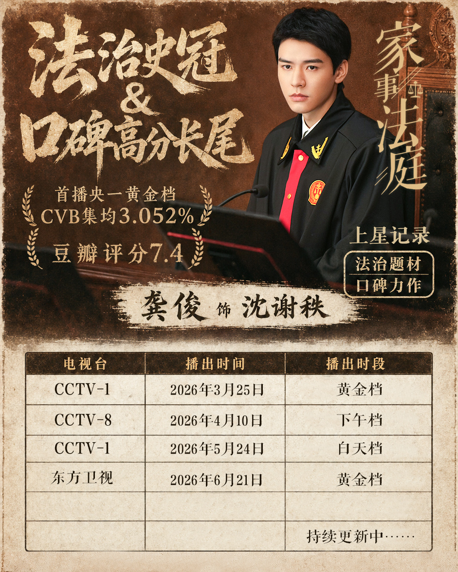 嘿嘿广而告之龚俊沈谢秩龚俊家事法庭