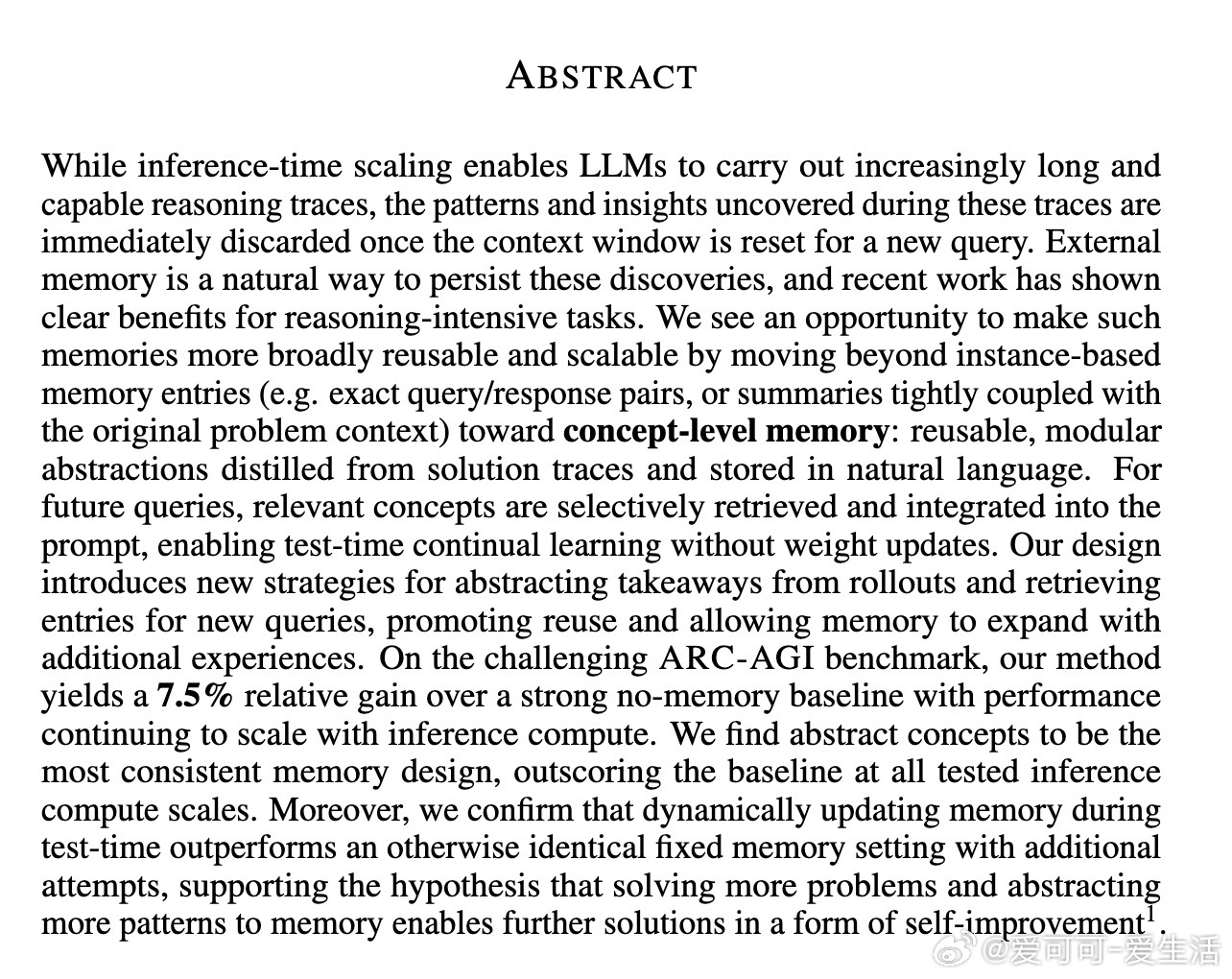 [LG]《ArcMemo: Abstract Reasoning Composi